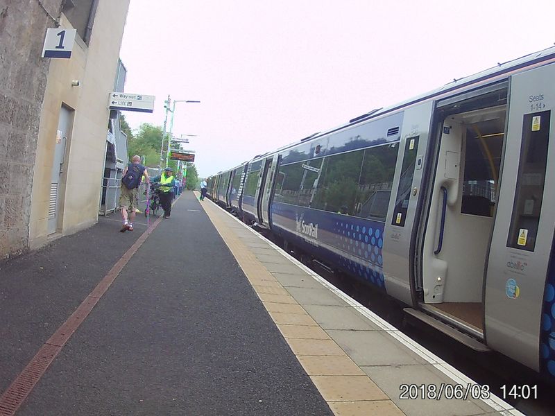 regional train from St. Andrews to Edinburgh